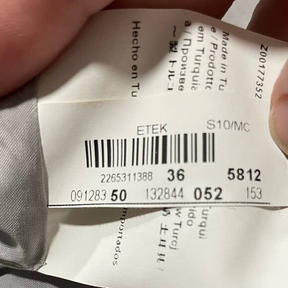 Boss Hugo Boss Womens Sz 6 Pleated Button Faux Wrap Knee Length Skirt Silver 249 - Picture 8 of 14